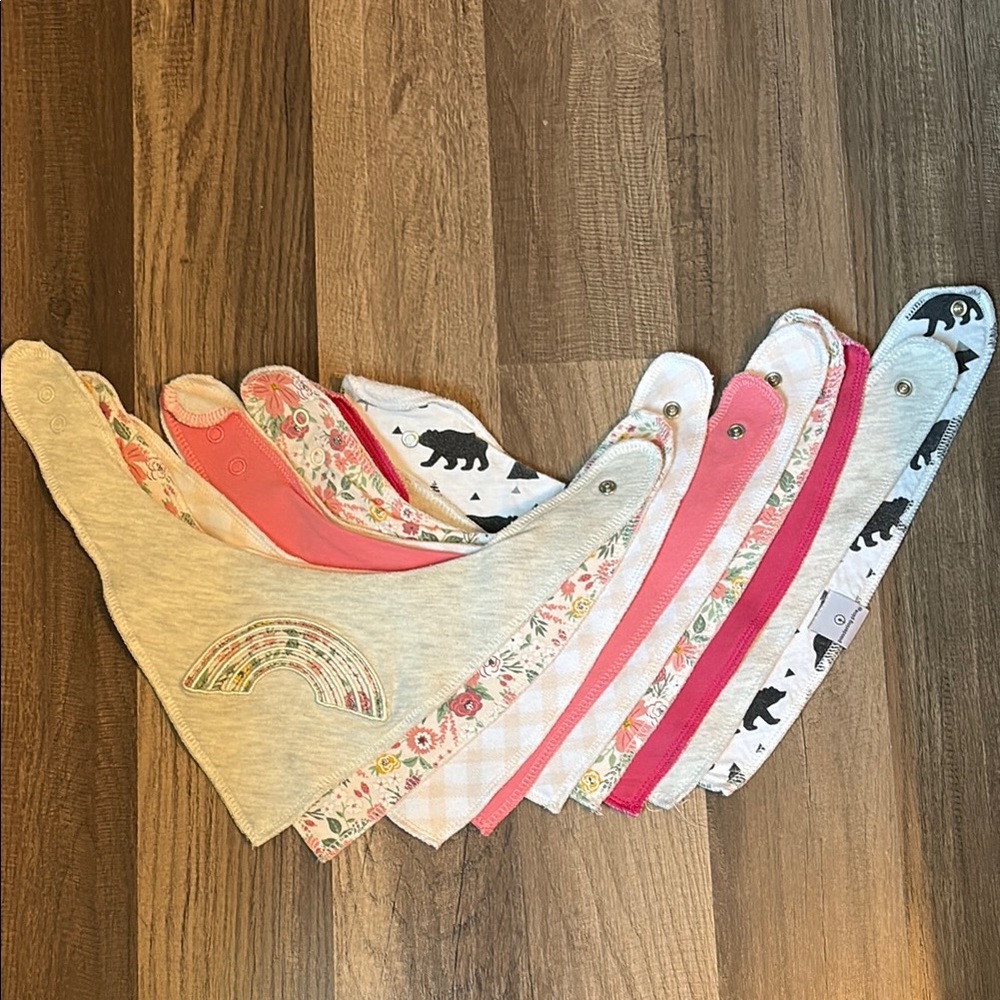 🍂3 for $15🍂9 Piece Bandana Bibs Set